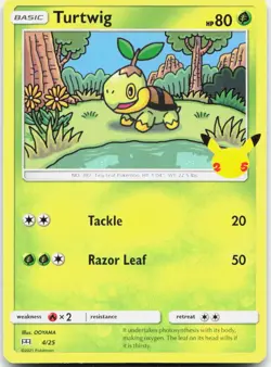 Turtwig 004/025 Promo McDonald's 25th Anniversary Promos Pokemon Near Mint - Image 1