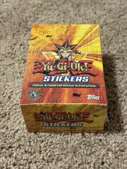 Vintage Yu-Gi-Oh Stickers - Factory Sealed Box - 48 Packs - 1997 Topps - Image 1