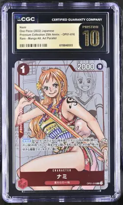 One Piece Japanese Nami OP01-016 Preium Collection 25th PRISTINE CGC 10 - Image 1