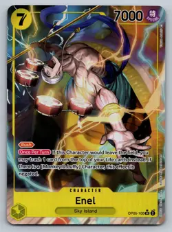 Enel (100) (Alternate Art) One Piece SR Awakening of the New Era OP05-100 NM - Image 1