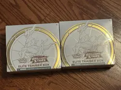 2x Pokemon TCG Sword & Shield Brilliant Stars Elite Trainer Box ETB - Sealed - Image 1