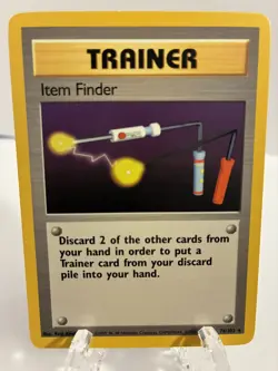Pokemon Item Finder Base Set Rare Trainer Card #74/102 LP - Image 3