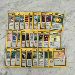 Pokemon Card Lot 1999 WOTC 30 Different Trainer Cards All NM Many Rare. - Image 1