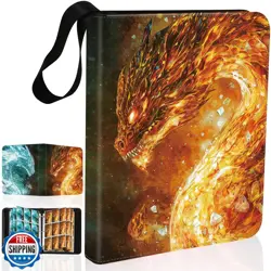 Gbchais Dragon 9 Pocket Trading Card Binder Album, Holds 900 Cards with 50 Re - Image 1