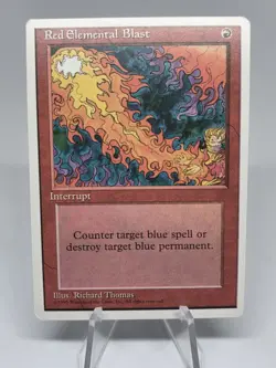 Magic The Gathering Fourth Edition Red Elemental Blast Vintage MTG 1994 Rare - Image 1