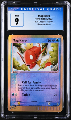 2003 POKEMON EX DRAGON REVERSE HOLO #60/97 MAGIKARP CGC 9 Mint - Image 1