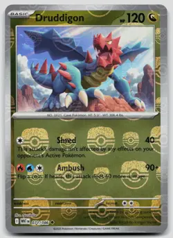 Druddigon 071/086 White Flare Master Ball Pokemon NM - Image 1