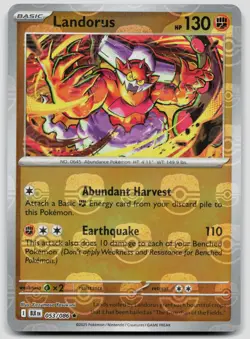 Landorus 053/086 Black Bolt Master Ball Pokemon NM - Image 1