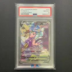 2021 POKEMON SWORD & SHIELD FUSION STRIKE #251 FULL ART/MEW V PSA 10 - Image 1