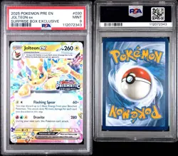 2025 Pokemon Pre-En Surprise Box Exclusive Jolteon ex #030 PSA 9 - Image 3
