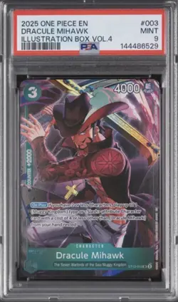 One Piece Dracule Mihawk Illustration Box Vol.4 – PSA 9 Mint - Image 1