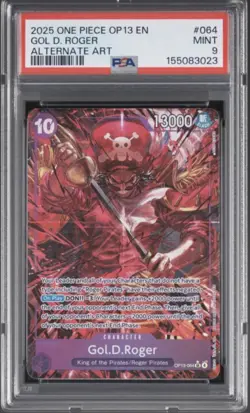 One Piece Gol D. Roger OP13-064 Alternate Art – PSA 9 Mint - Image 1