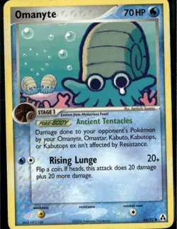 Omanyte Common Legend Maker 60/92 Water Pokemon Card - Image 1