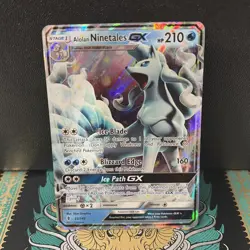 Alolan Ninetales GX 22/145 Sm-Guardians Rising Ultra Rare Holo Pokemon Card nm - Image 1