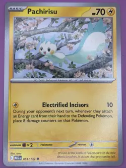 Pachirisu 051/132 Mega Evolution Regular Finish Pokemon Card - Image 1