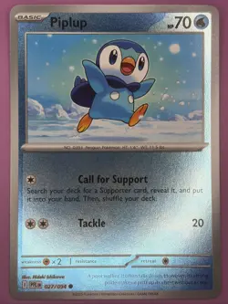 Piplup 027/094 Phantasmal Flames Reverse Holo Pokemon Card - Image 1