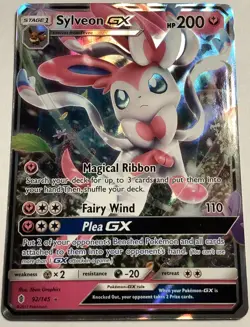 Pokemon Sylveon GX 92/145 SM Guardians Rising Ultra Rare Holo Card - Image 1