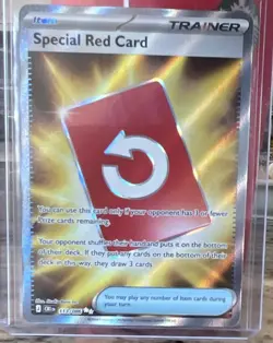 Special Red Card 113/086 Ultra Rare Chaos Rising Pokemon TCG - Image 1