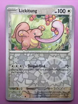 Lickitung 108/165 Scarlet & Violet 151 Reverse Holo Pokemon Card - Image 1