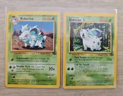 1999 Pokemon Cards Lot Of 4 Base Set Growlithe Arcanine Nidoran Nidorina - Image 3