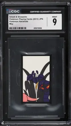 2013 Pokemon Japanese Playing Cards Hanafuda May Arbok Slowpoke CGC 9 - Image 1
