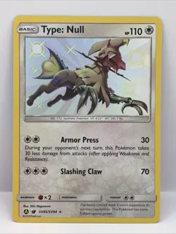 Type: Null SHINY SV45/SV94 Hidden Fates NM Holofoil Rare Pokemon Card - Image 1