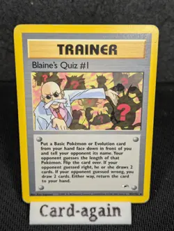 Pokemon TCG Blaine's Quiz #1 Gym Heroes Card 97/132 Regular Rare, LP - Image 1
