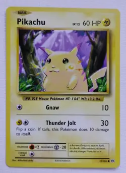 Pikachu 35/108 Evolutions Regular Finish Common Pokemon Card MP - Image 1