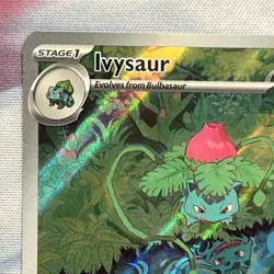 Ivysaur 167/165 IR Illustration Rare Scarlet Violet 151 English Pokemon Card NM - Image 3