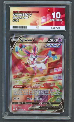 Pokemon Cards - ACE 10 Sylveon V 184/203 - Evolving Skies - GEM MINT - Image 1