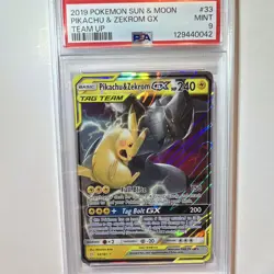 Pokemon 2019 SM Team Up Pikachu & Zekrom GX 33/181 TAG TEAM Holo PSA 9 - Image 2
