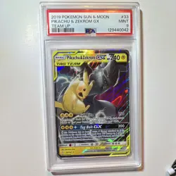Pokemon 2019 SM Team Up Pikachu & Zekrom GX 33/181 TAG TEAM Holo PSA 9 - Image 3