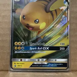 Pokemon TCG Raichu GX SM Black Star Promo SM213 Promo Ultra Rare Full Art - Image 3