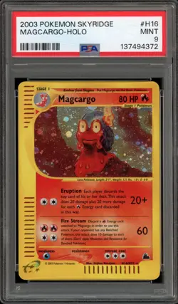 Pokemon Magcargo Skyridge Holo Rare #H16 PSA 9 Mint - Image 1