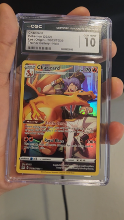 2022 Pokemon Lost Origin Charizard TG03/TG30 Trainer Gallery CGC 10 - Image 2