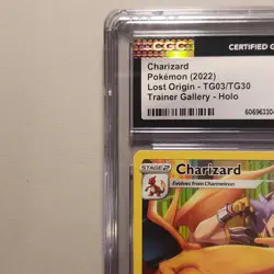 2022 Pokemon Lost Origin Charizard TG03/TG30 Trainer Gallery CGC 10 - Image 5