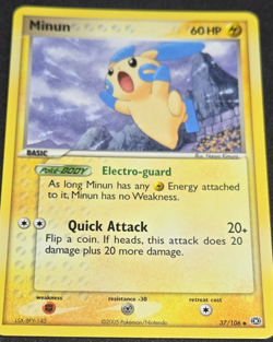 Pokemon - Minun - 37/106 - Uncommon- Emerald Pokemon - LP - Image 3