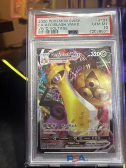 2020 Pokemon SWSH Aegislash VMAX Vivid Voltage #127 PSA Graded 10 - Image 1