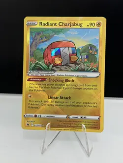 Holo Radiant Charjabug 051/159 Radiant Rare Crown Zenith Pokemon TCG - Image 1