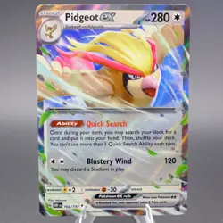Pidgeot ex 164/197 Double Rare SV03: Obsidian Flames Pokemon TCG NM - Image 1