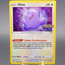 Ditto 053/078 Holo Rare Pokemon GO Pokemon TCG NM - Image 1