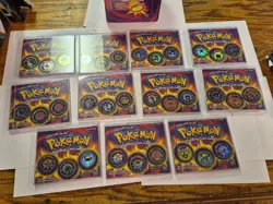 11 Sets, 1999 Pokemon "Gotta catch em all" Battling Coin Game w/box. NOS MIB - Image 2