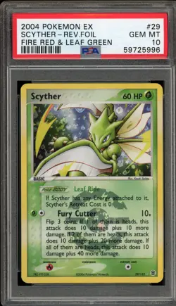 Pokemon Scyther EX Fire Red & Leaf Green Reverse Holo Rare #29 PSA 10 Gem Mint - Image 1