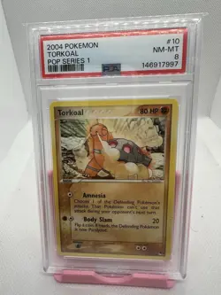 2004 POKEMON POP SERIES 1 #10 TORKOAL PSA 8 - Image 1