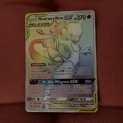 Pokemon TCG Mewtwo y Mew GX TAG TEAM GX 242/236 Unified Minds Secret Rare Holo - Image 1