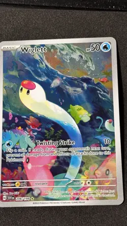 Wiglett 206/198 SV01: Scarlet & Violet Base Pokemon TCG Illustration Rare NM - Image 2