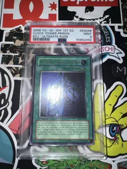 CLOCK TOWER PRISON YUGIOH 2006 ENEMY of JUSTICE EOJ-EN048 1st Ed. ULTIMATE PSA 9 - Image 1