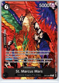 St. Marcus Mars (Alternate Art) OP13-091 Carrying On His Will One Piece Foil NM - Image 1