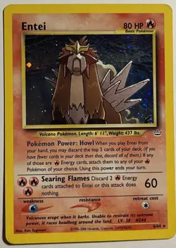 Entei HOLO Neo Revelation Set (2001) Original Vintage Pokemon Cards - Image 1