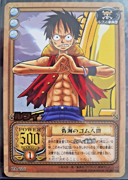 One Piece Bandai 2004 card Game Luffy GOLD STAMPED C06 RARE VINTAGE CARD - Image 1
